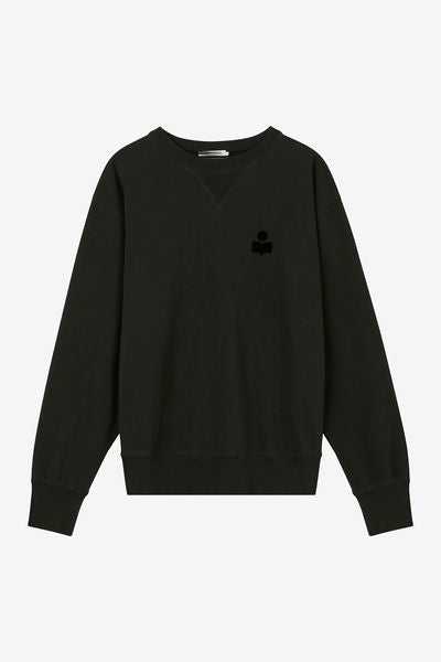 Sudadera de algodón de manga larga - Negro lavado - Man - 1