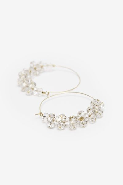 Polly gold-tone hoop earrings - Transparent - Woman - 3