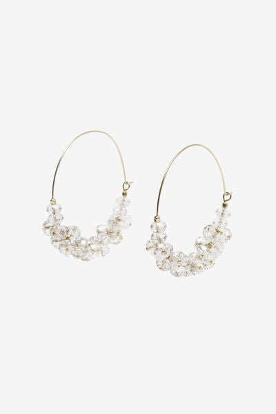 Polly gold-tone hoop earrings - Transparent - Woman - 1