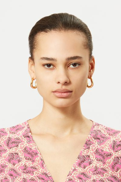 Boucles d'oreilles créoles links - Doré - Woman - 4