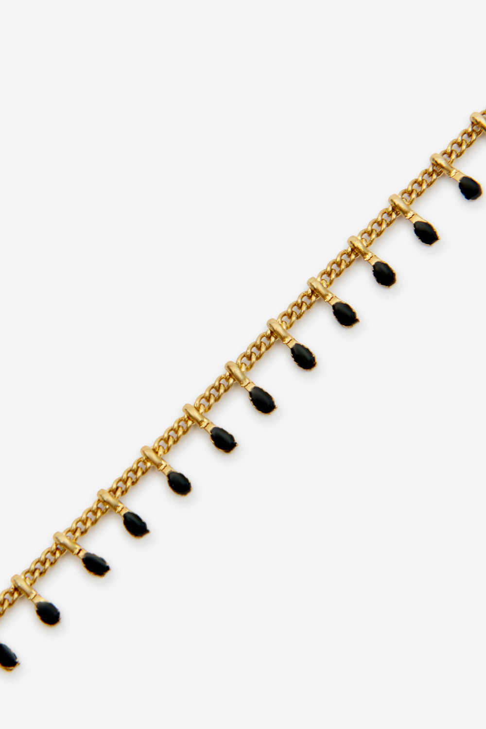 Casablanca gold-finish brass chain bracelet - Black - Woman - 3