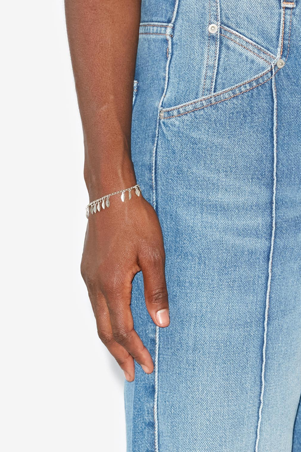 Bracelet souple à pampilles metal shiny leaf - Argent - Woman - 3