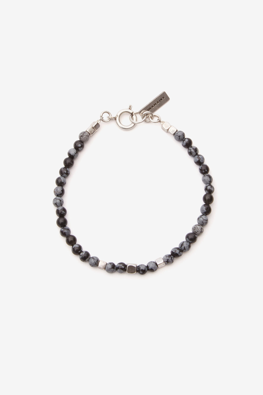 Bracciale snowstone in pietra naturale - Nero lavato - Man - 1