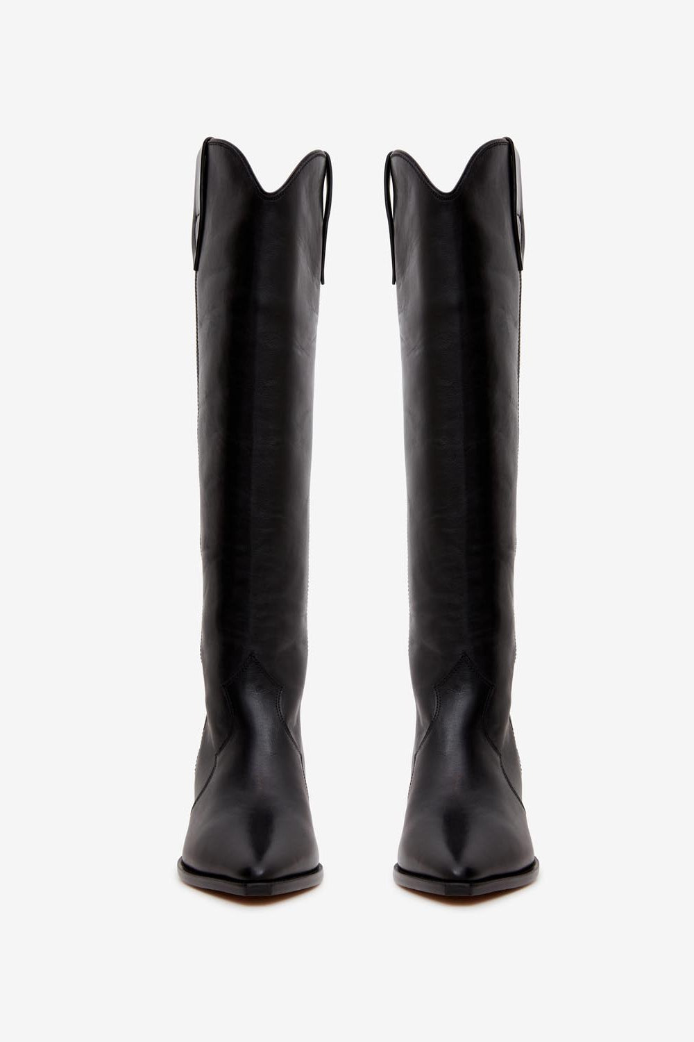 Bottes santiag denvee en cuir - Noir - Woman - 4