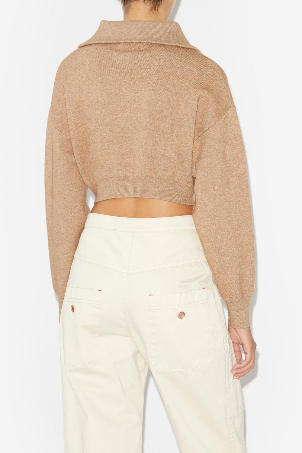 Oxane short knit cardigan - Camel - Woman - 9