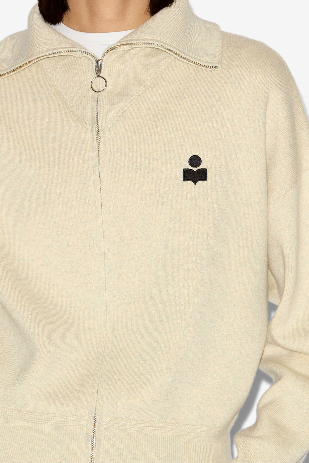 Axelle zip-front knit cardigan - Light gray - Woman - 3