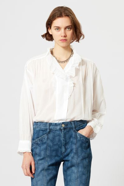 Haut en voile de coton pamias - Blanc - Woman - 5