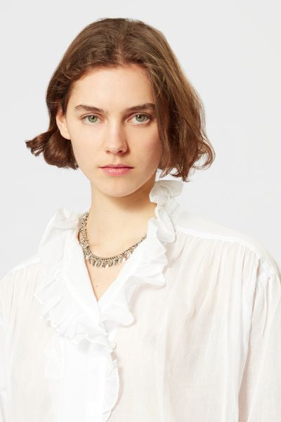 Haut en voile de coton pamias - Blanc - Woman - 7