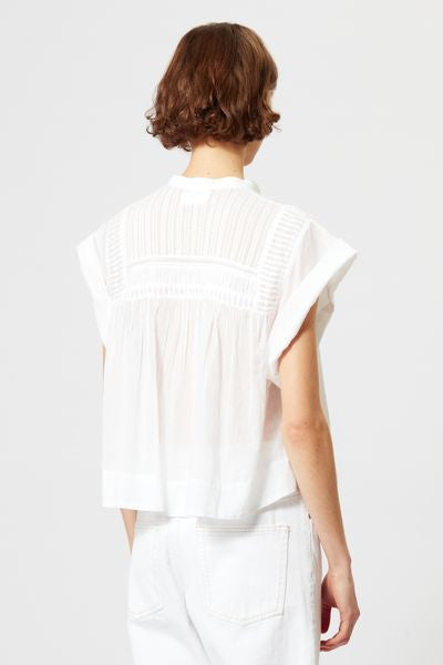 Leaza sleeveless voile top - White - Woman - 9