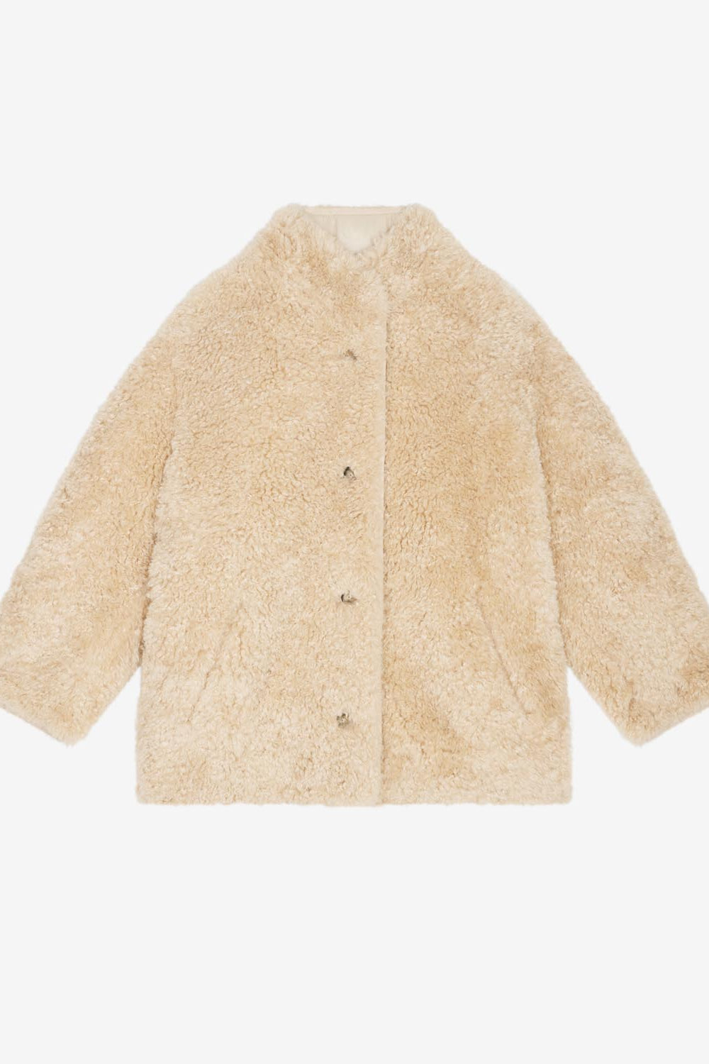 Carolina long sleeve reversible coat - Ecru - Woman - 1