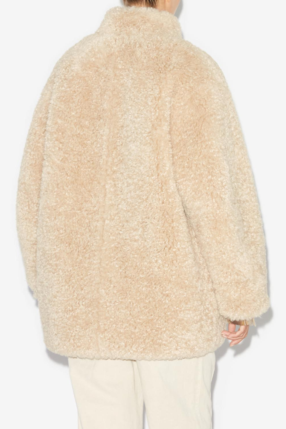 Carolina long sleeve reversible coat - Ecru - Woman - 5