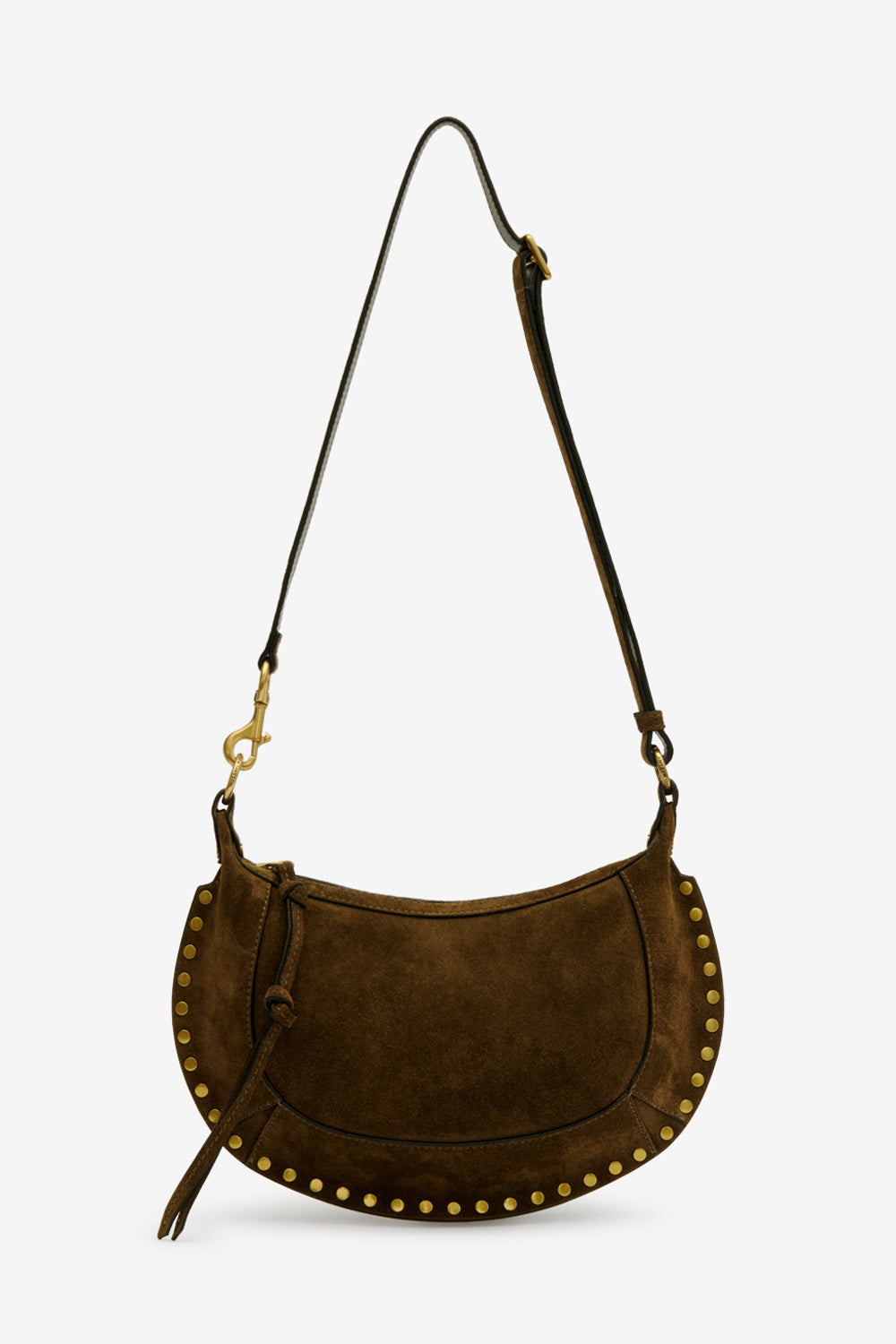 Oskan moon suede calfskin baguette handbag - Bronze - Woman - 7