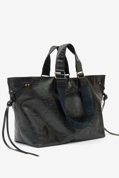 Wardy large tote bag in soft leather - Black - Woman - 10