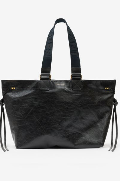 Wardy large tote bag in soft leather - Black - Woman - 13