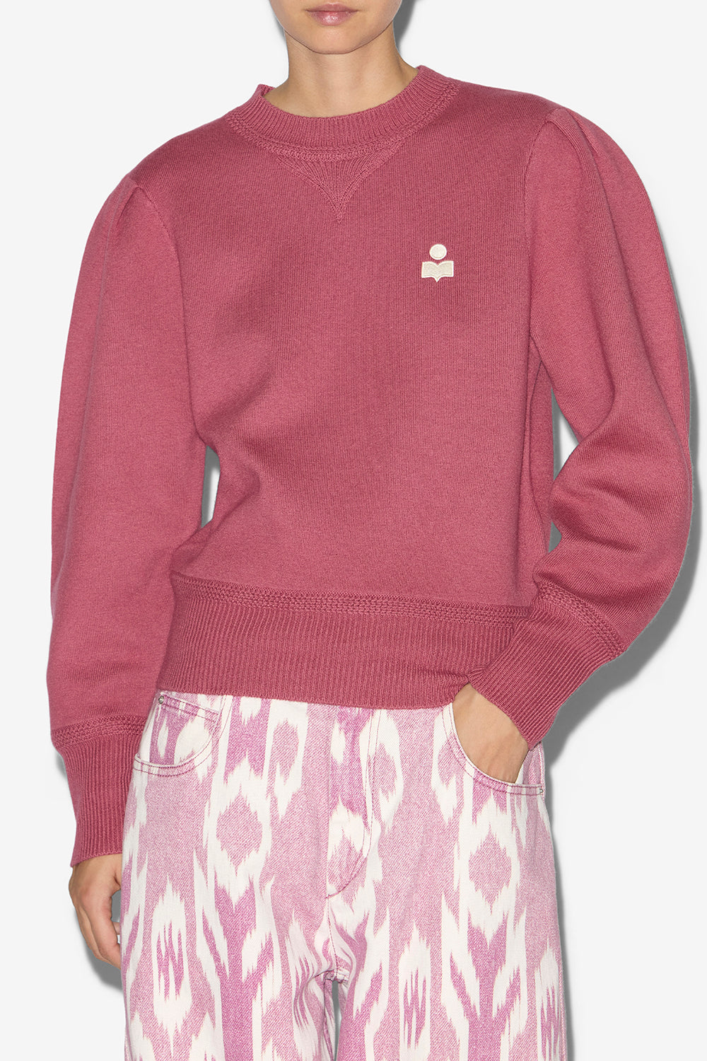 Kelaya fine knit blend sweater - Antique pink - Woman - 4