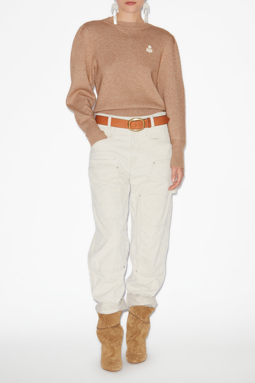 Kelaya fine knit blend sweater - Camel - Woman - 2