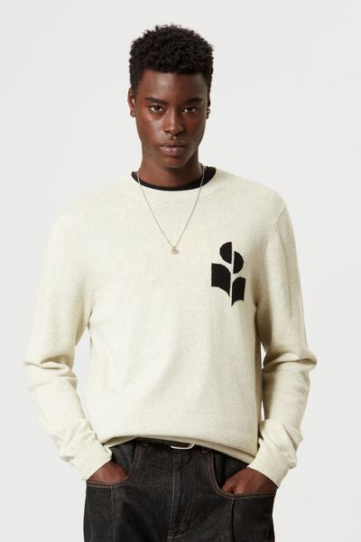 Evans wool blend logo sweater - Light gray - Man - 4