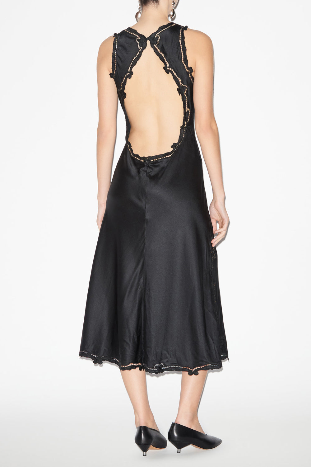 Jadel sleeveless silk lingerie dress - Black - Woman - 5