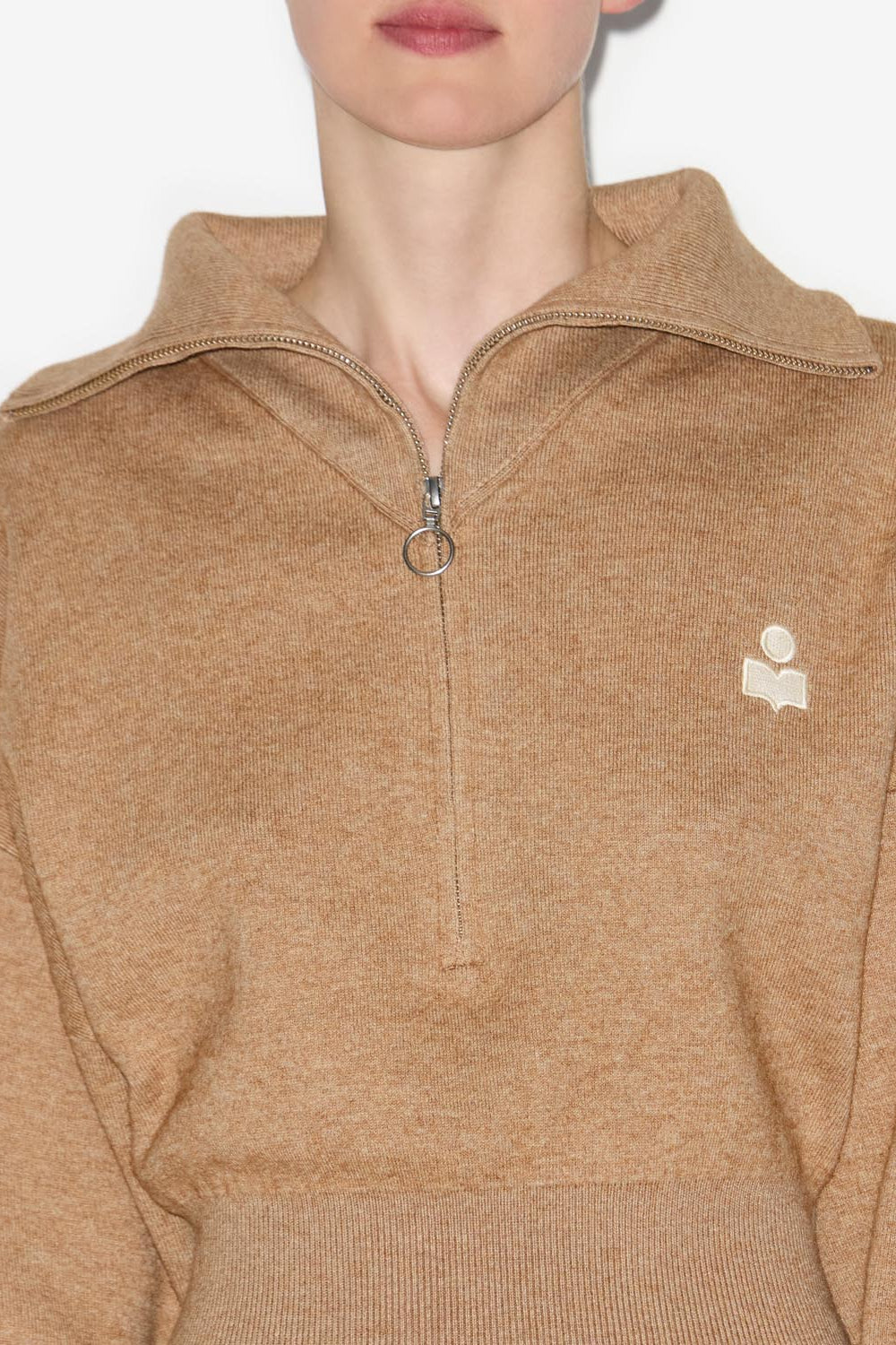 Long-sleeve short dress alea - Camel - Woman - 3