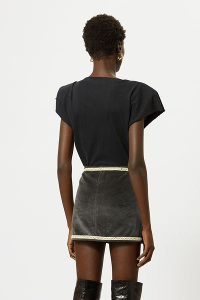 Sebani asymmetrical short-sleeve t-shirt - Black - Woman - 9