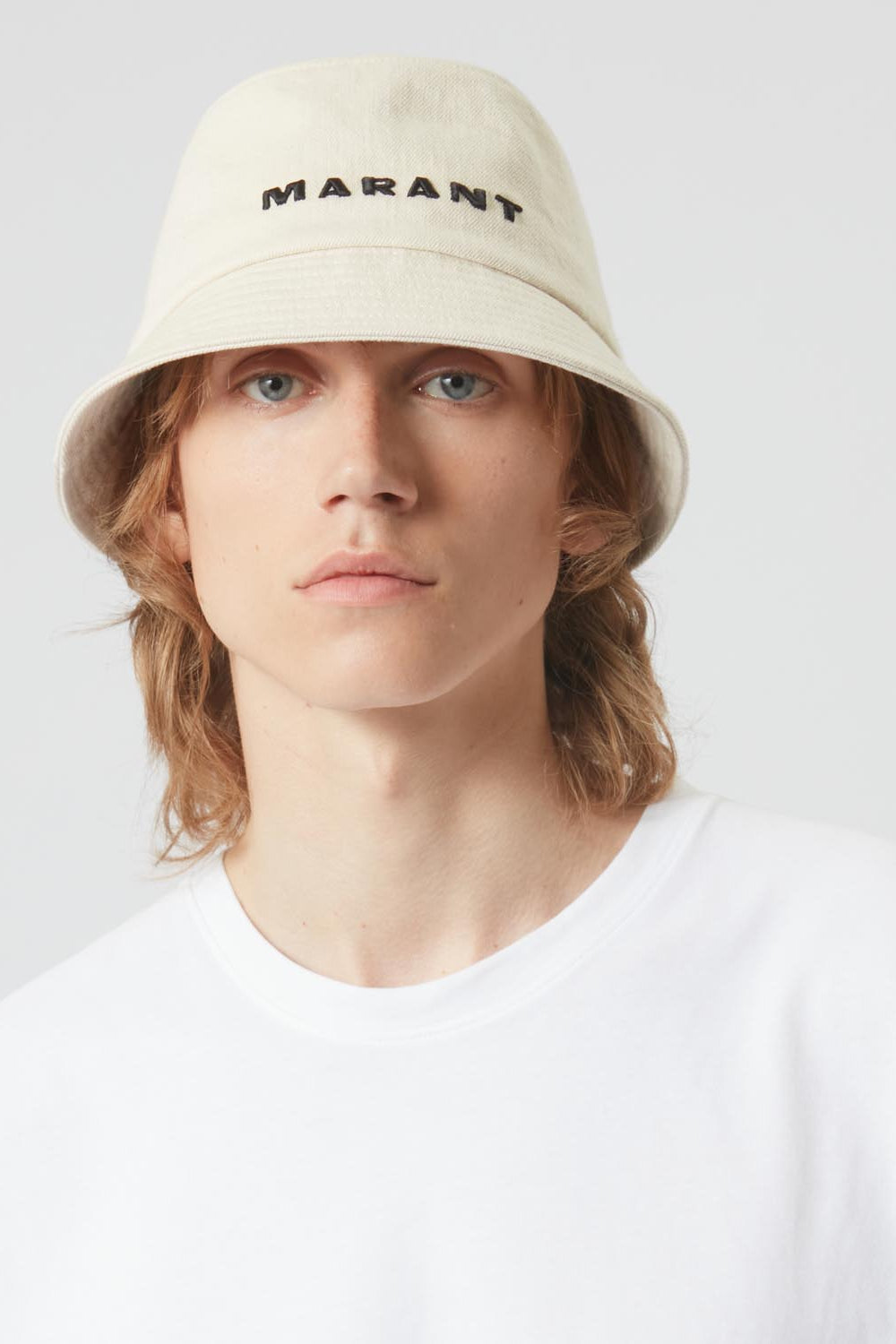 Sombrero bob con logotipo bordado haley - Ecru and black - Man - 4