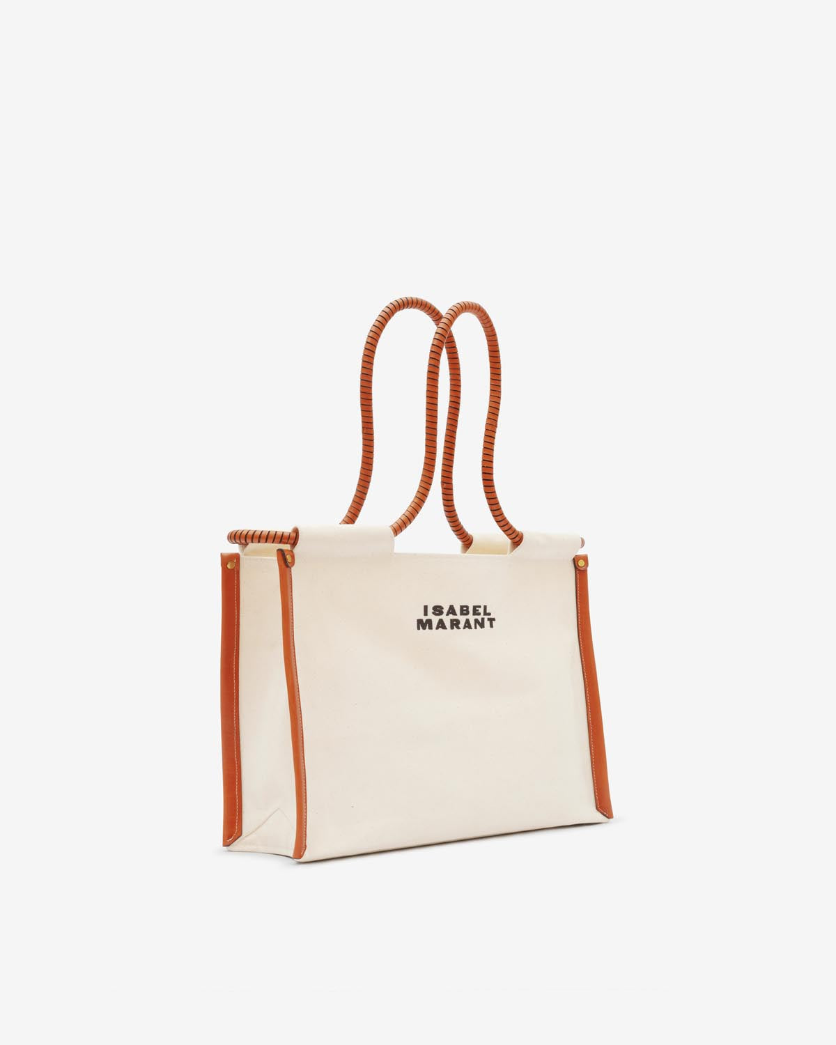Toledo コットン トートバッグ Woman Ecru-cognac 3