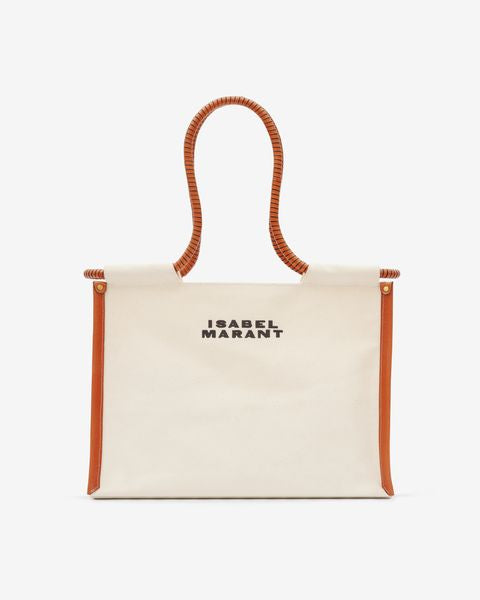 Toledo コットン トートバッグ Woman Ecru-cognac 9