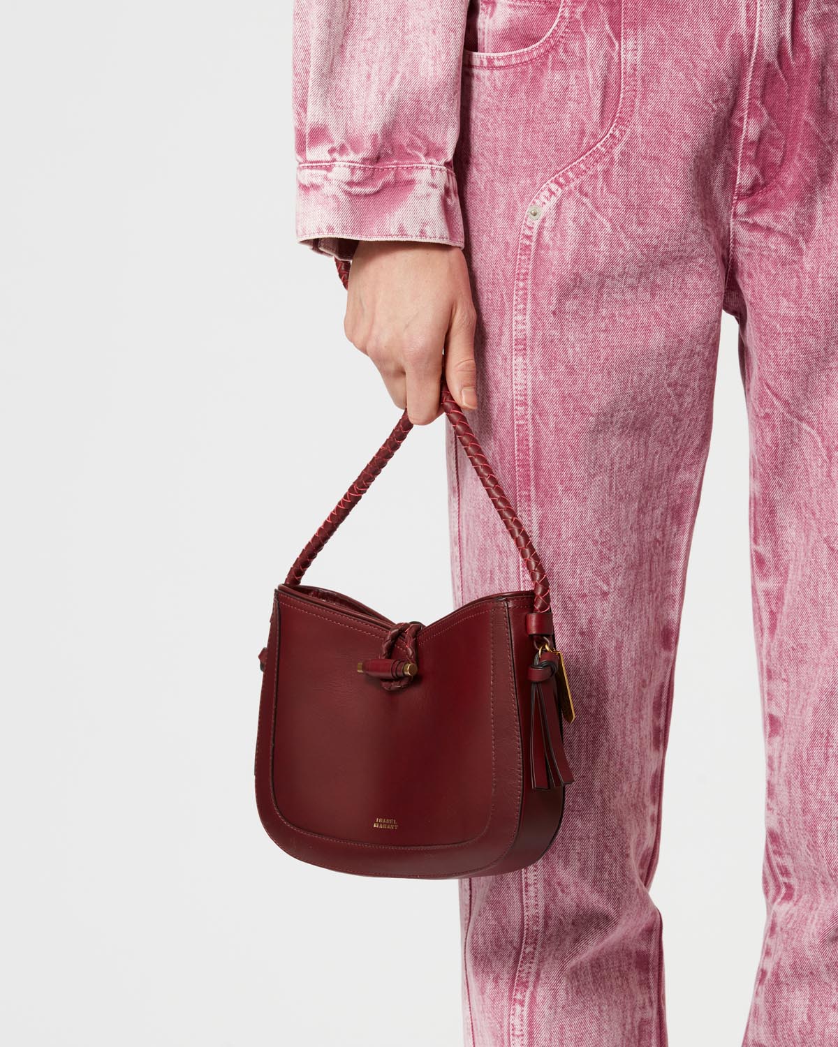Bolso de hombro tipo bolsouette de piel vigo Woman Burdeos 10