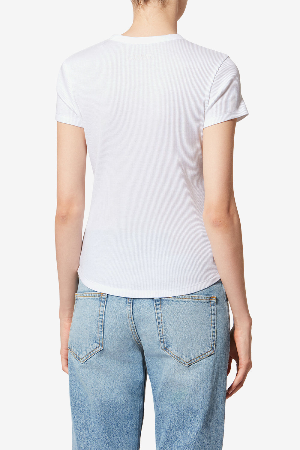 Taomi ribbed short-sleeve cotton t-shirt - White - Woman - 5