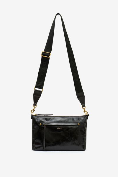 Nessah soft leather shoulder bag - Black - Woman - 12