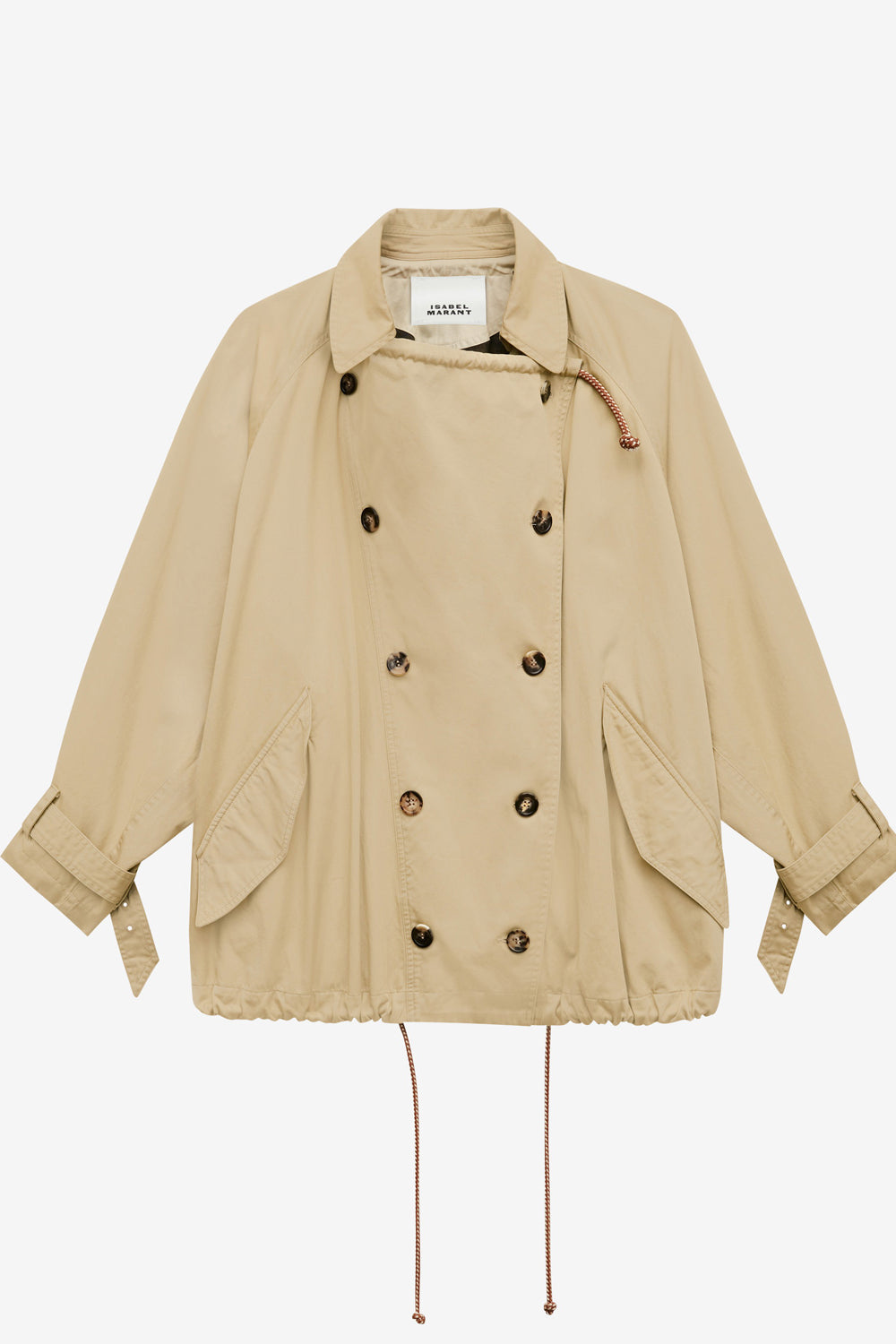 Dusika short cotton trench coat - Beige - Woman - 1
