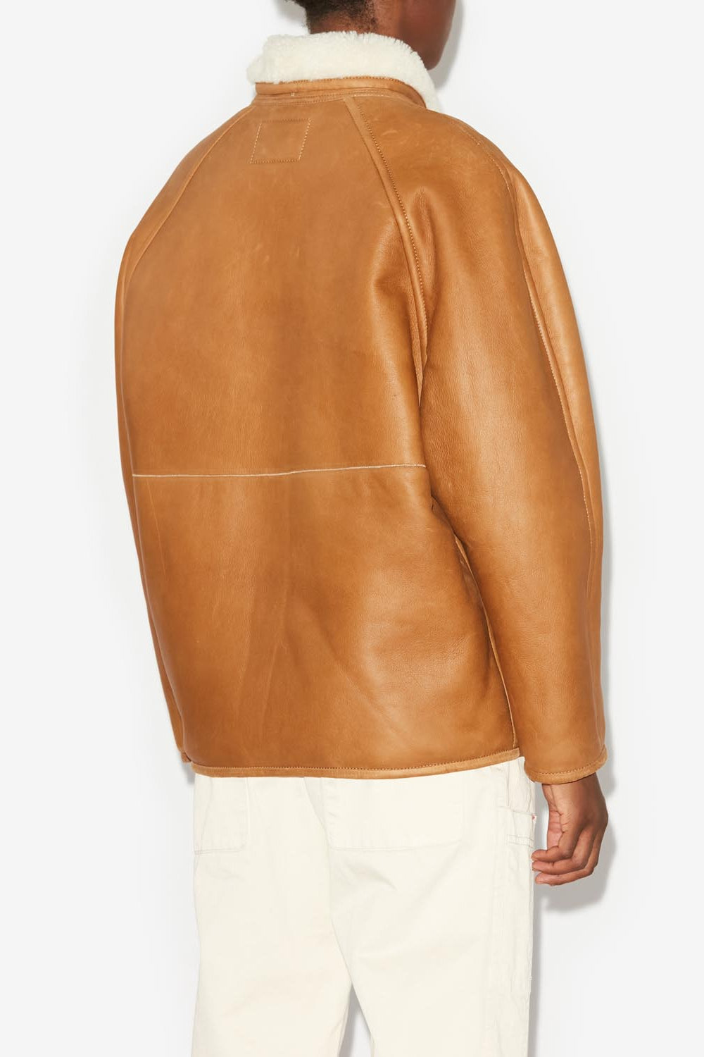 Leather and shearling coat alinae - Natural - Woman - 5