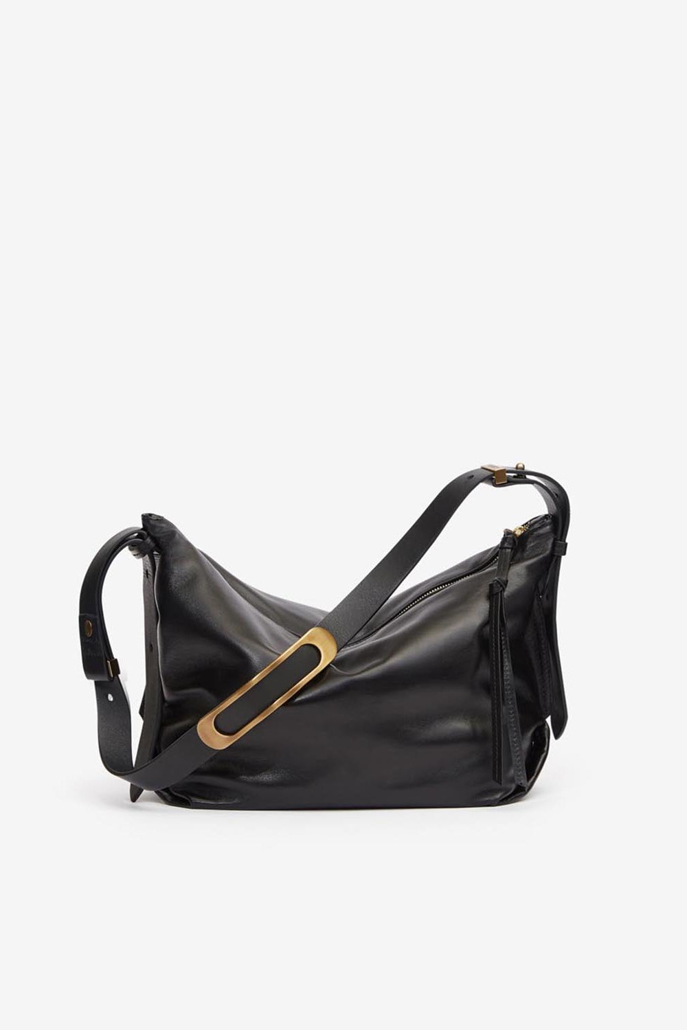 Leyden shoulder bag in soft and supple leather - Black - Woman - 3