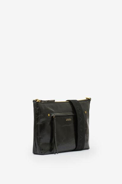 Nessah soft leather shoulder bag - Black - Woman - 9