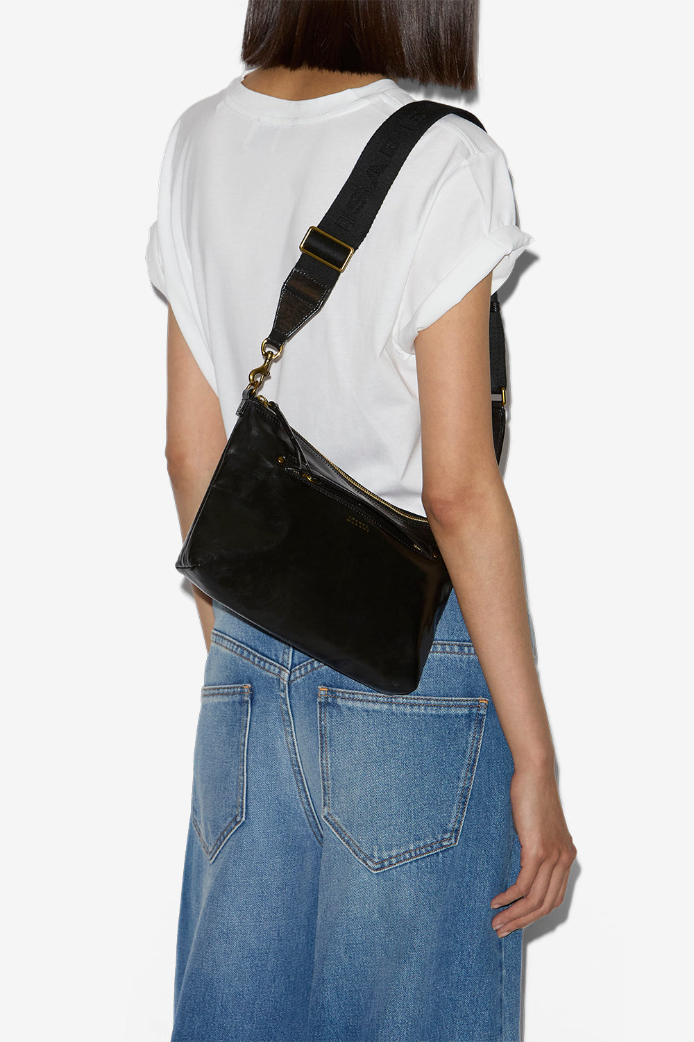 Nessah soft leather shoulder bag - Black - Woman - 3
