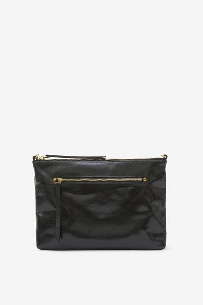 Nessah soft leather shoulder bag - Black - Woman - 13