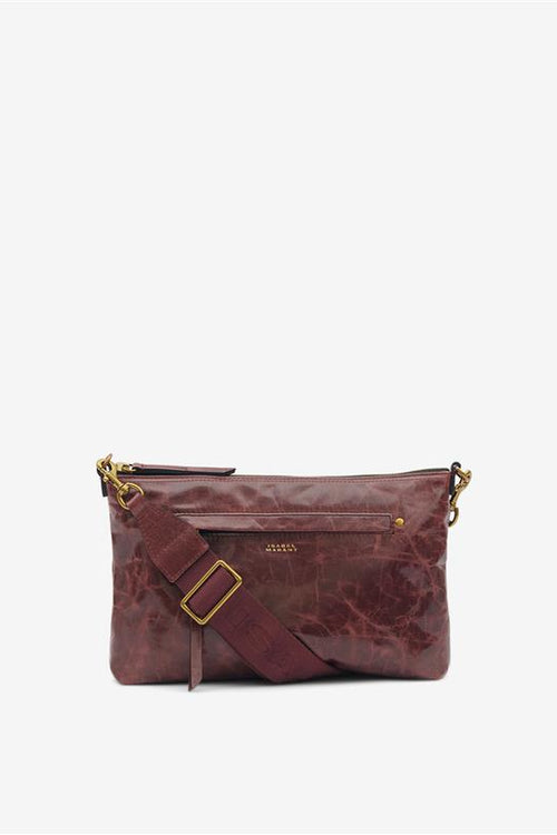 Nessah shiny leather shoulder bag - Grapefruit - Woman - 1