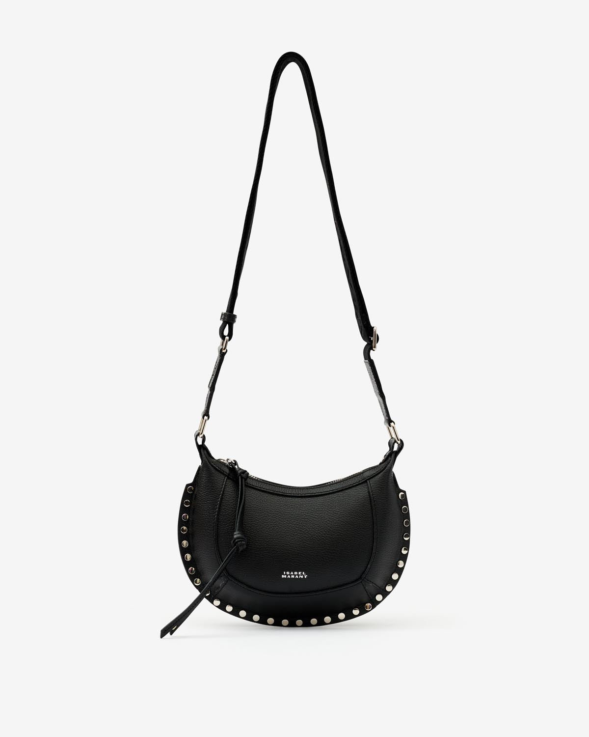 Mini Moon Bag Woman black and silver | ISABEL MARANT Official online store