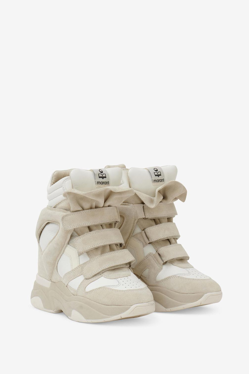 Balskee high-top leather wedge sneakers - White - Woman - 3