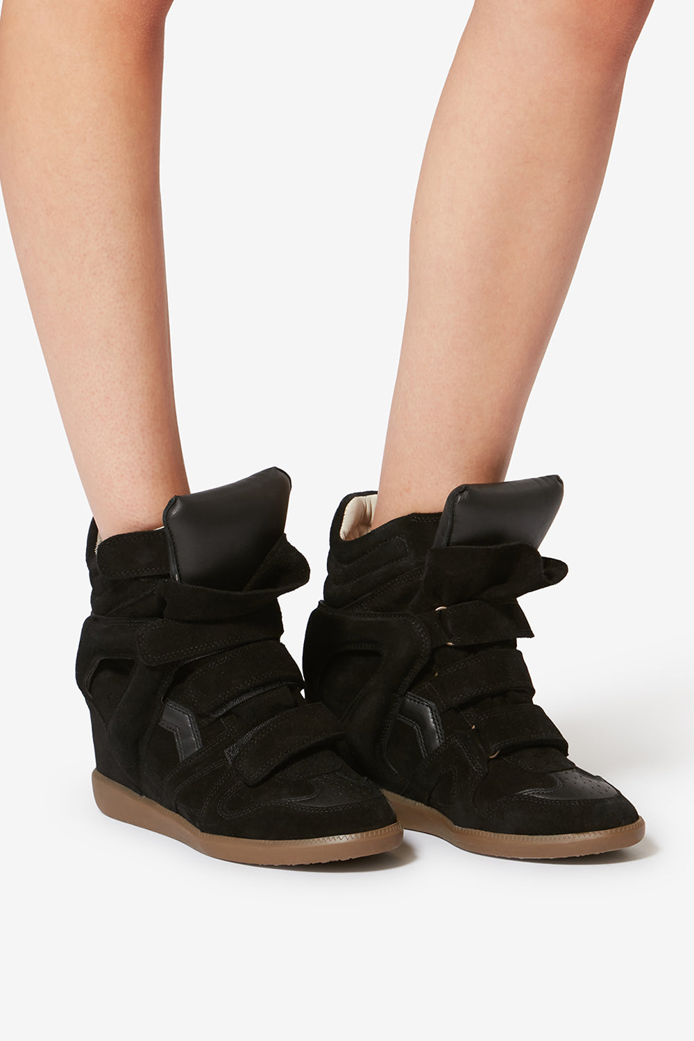 Baskets compensées bekett en cuir - Noir - Woman - 3