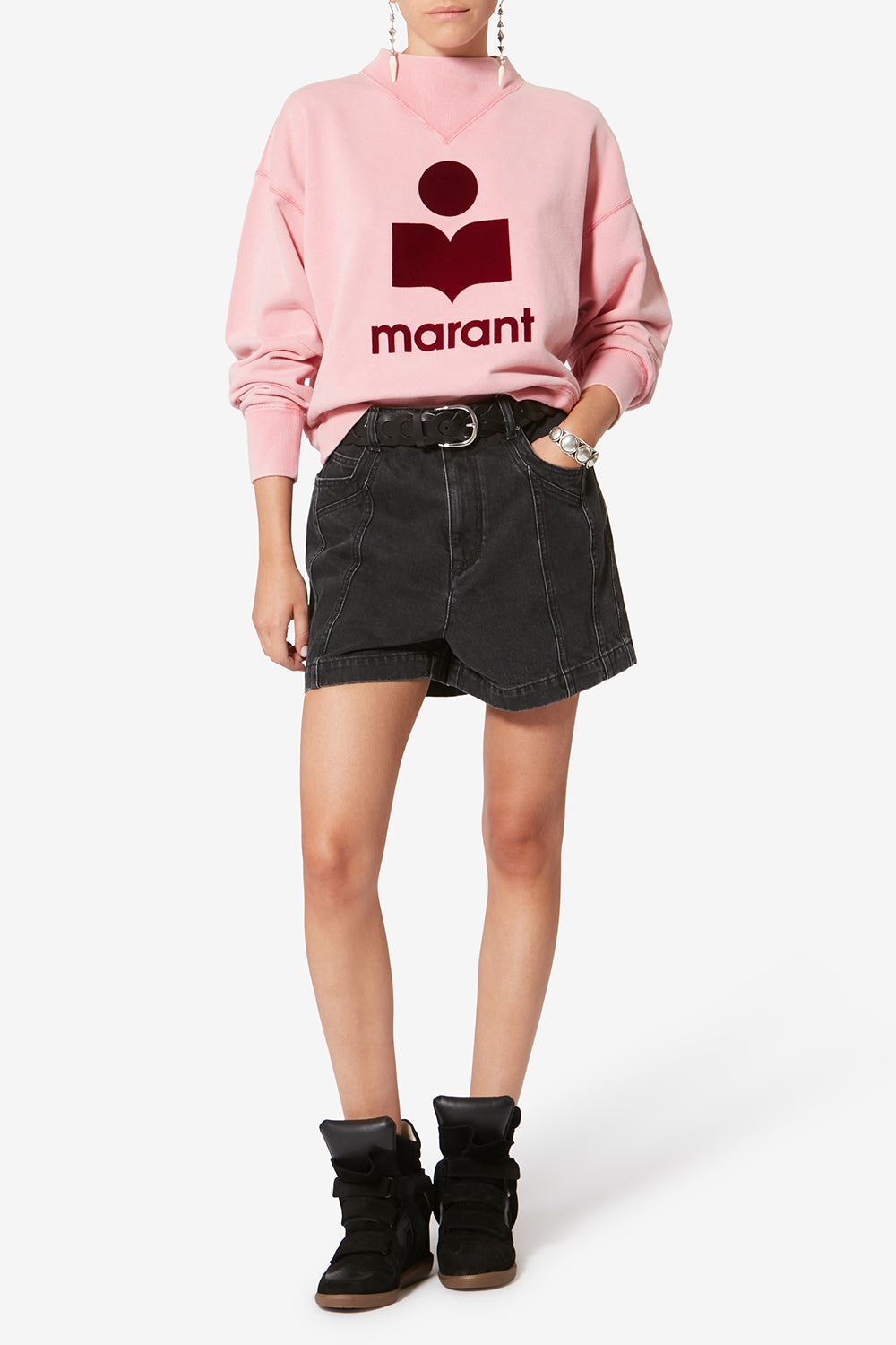 Baskets compensées bekett en cuir - Noir - Woman - 5