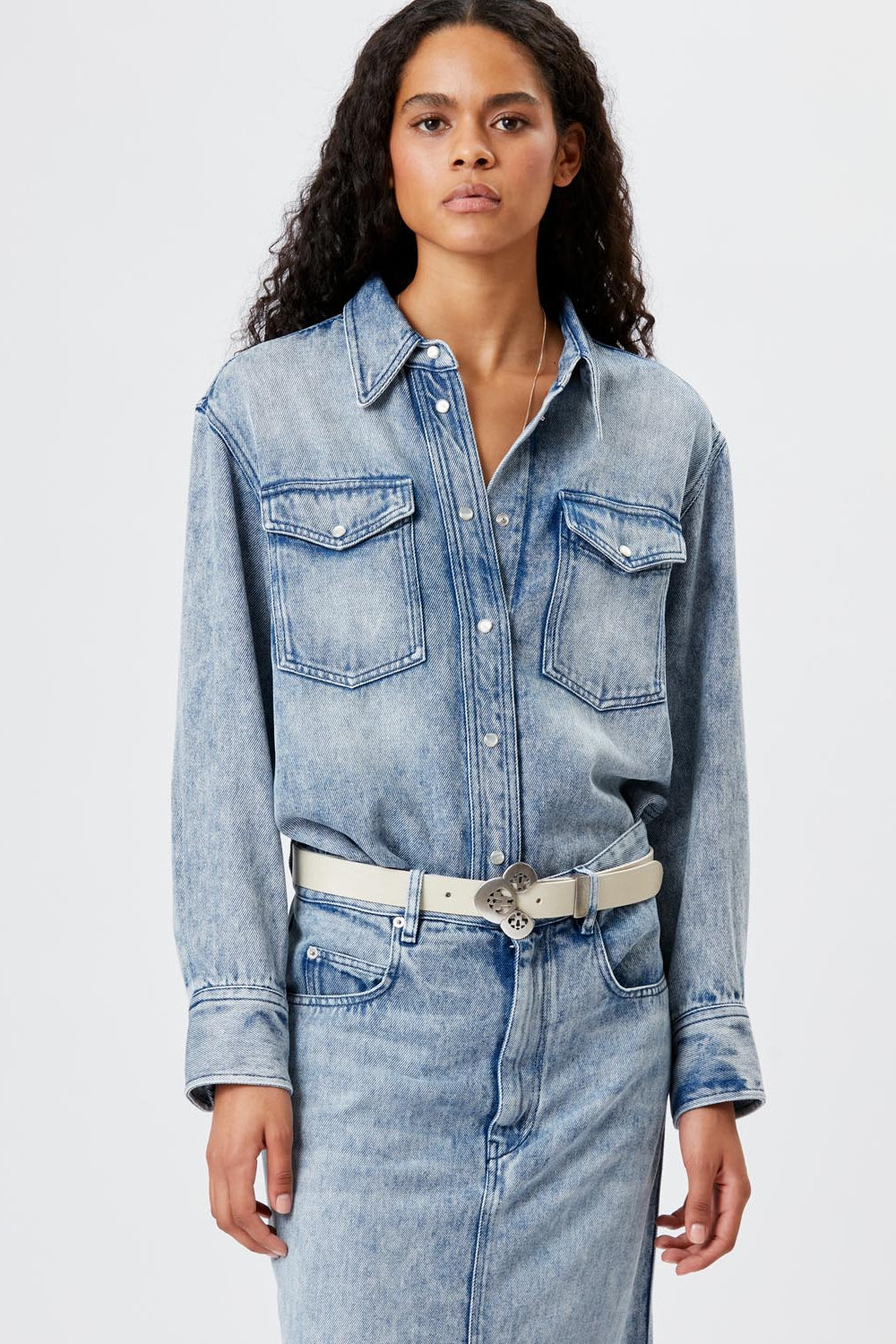 Jeanshemd tahis - Hellblau - Woman - 2