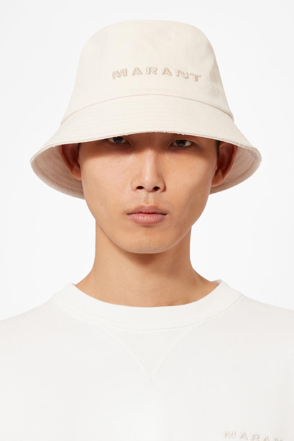 Sombrero bob con logotipo bordado haley - Ecru-ecru - Man - 4