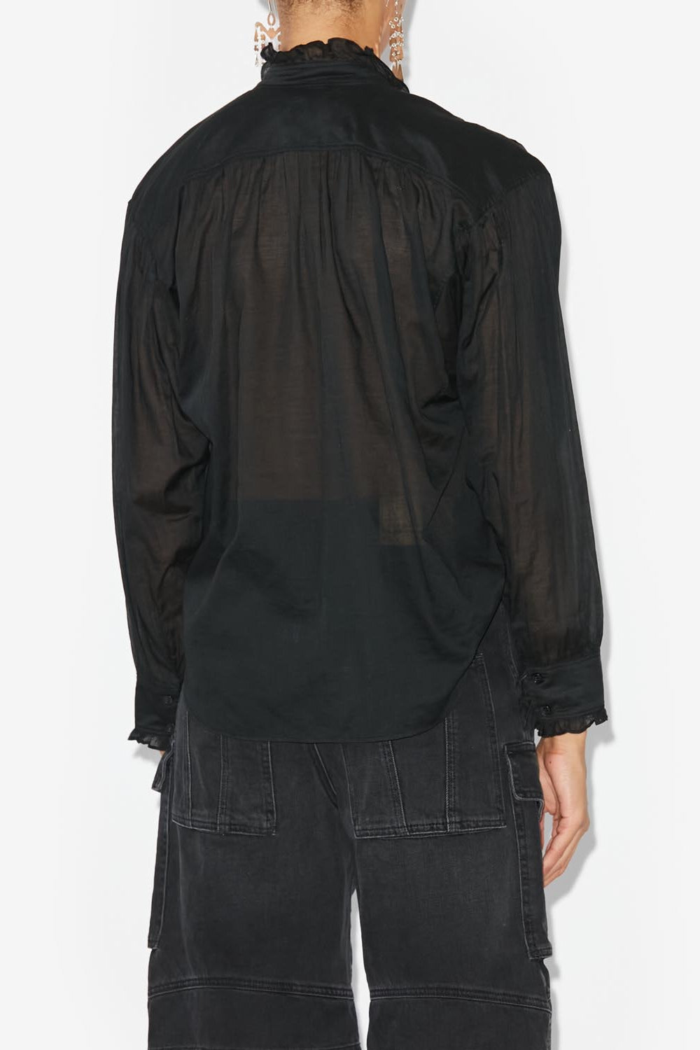 Pamias voile top - Black - Woman - 9