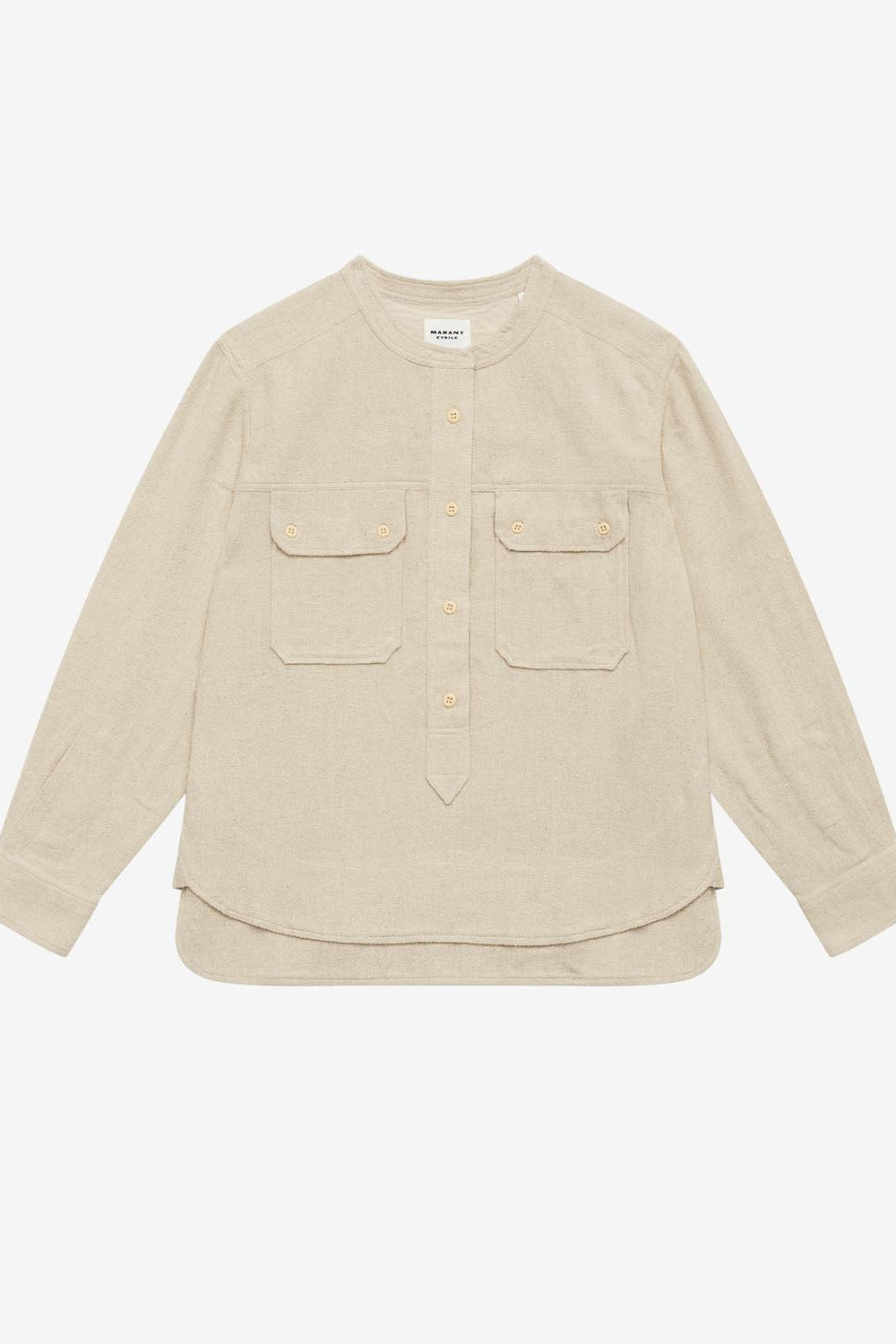 Tecoyo flap pocket silk shirt - Ecru - Woman - 1