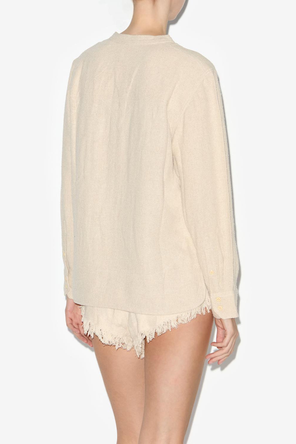 Tecoyo flap pocket silk shirt - Ecru - Woman - 5