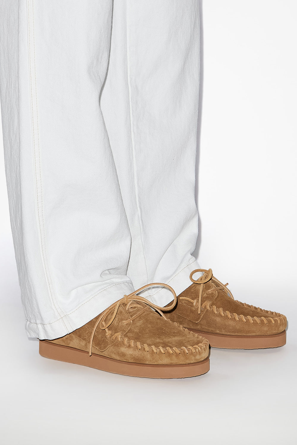 필란 스웨이드 송아지 가죽 모카신 - Sepia - Man - 5