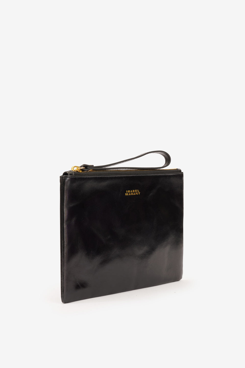 Mino shiny leather clutch bag - Black - Woman - 4