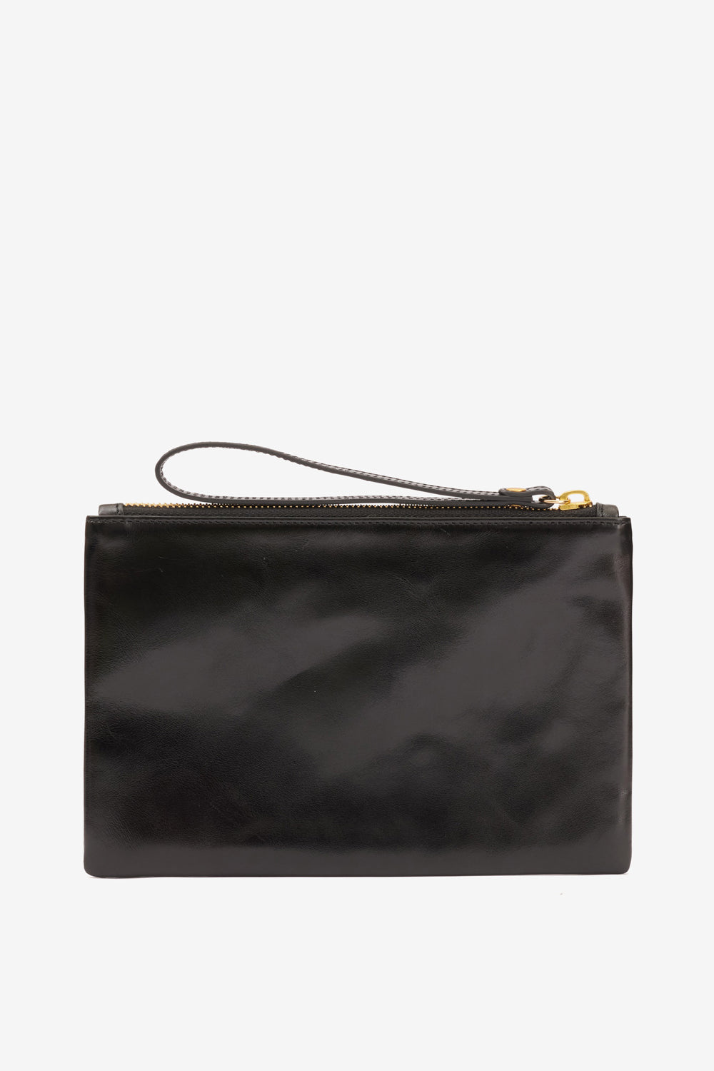 Mino shiny leather clutch bag - Black - Woman - 2