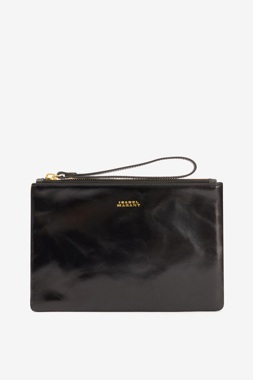 Mino shiny leather clutch bag - Black - Woman - 1
